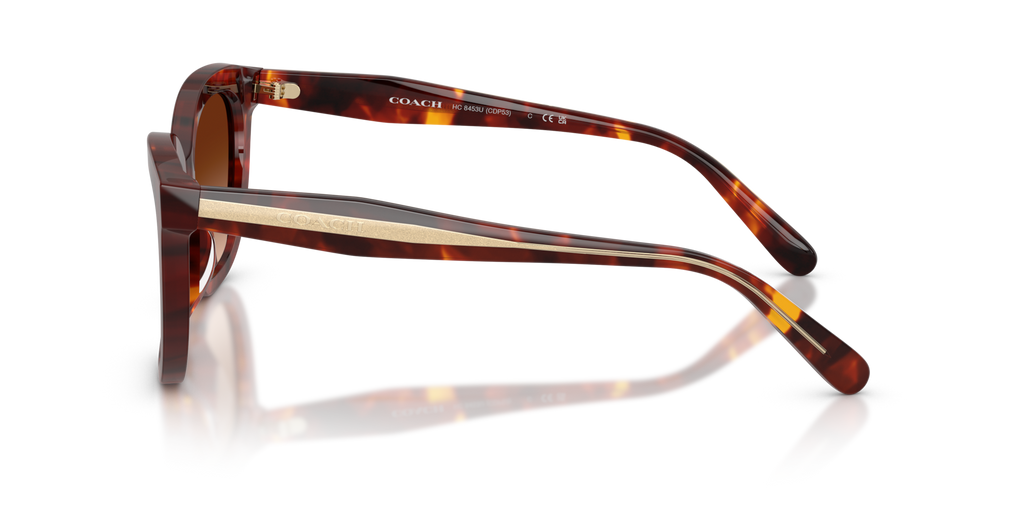 Coach HC8453U CDP53 Square Sunglasses - Purple Cosmo Tortoise