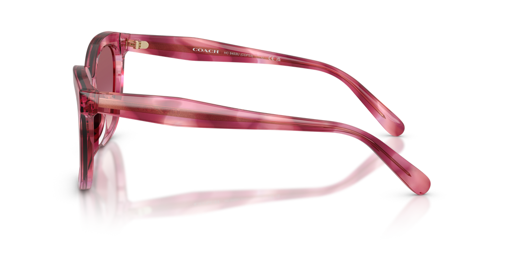 Coach HC8453U CDP53 Square Sunglasses - Purple Cosmo Tortoise