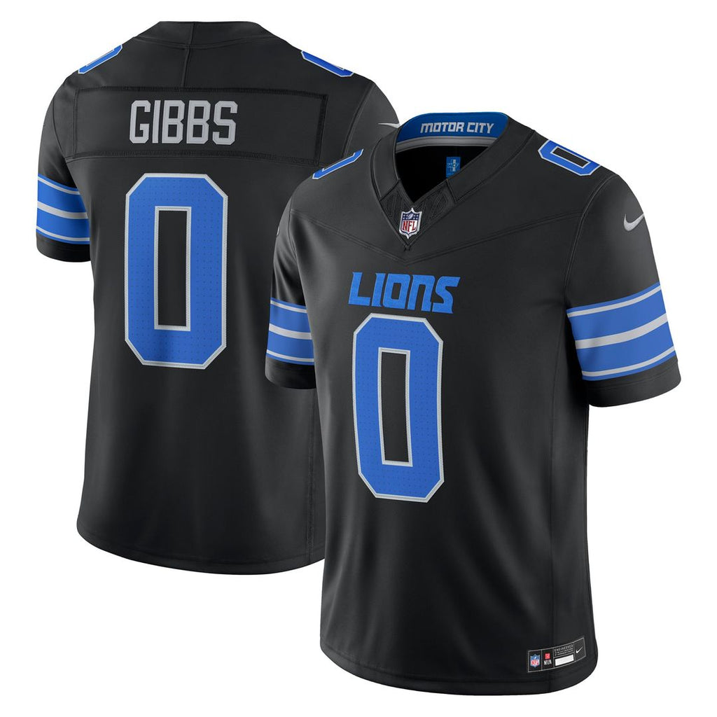 Jahmyr Gibbs Detroit Lions Alternate Stitched Jersey - Black