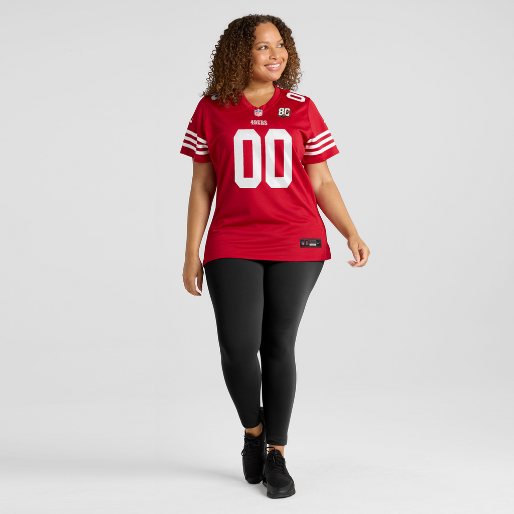 San Francisco 49ers Women's 80th Anniversary Custom Jersey - Scarlet