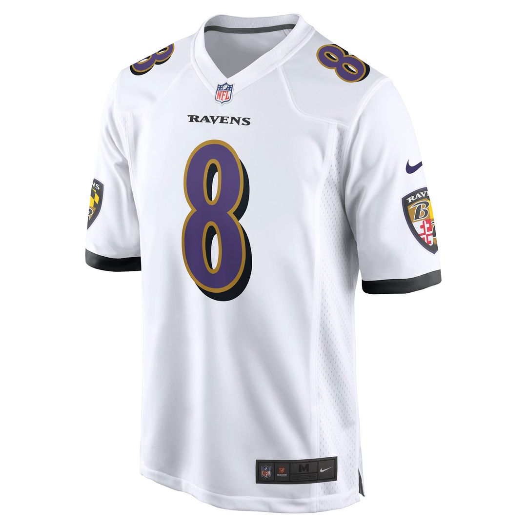 Lamar Jackson Baltimore Ravens Jersey - White