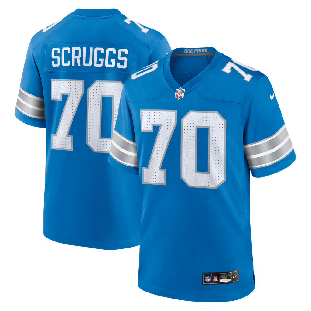 Juice Scruggs Detroit Lions Team Jersey - Blue