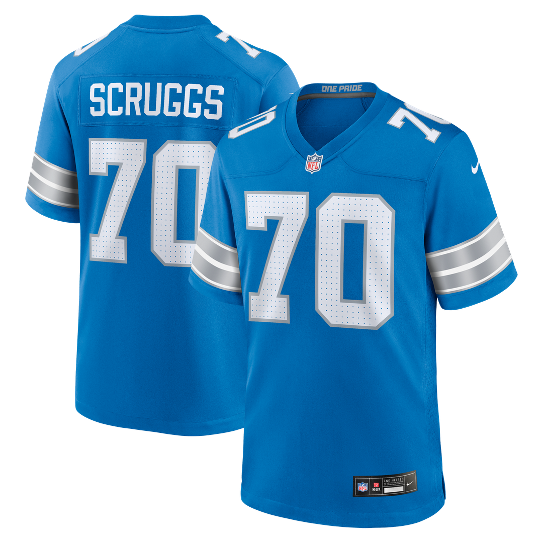 Juice Scruggs Detroit Lions Team Jersey - Blue