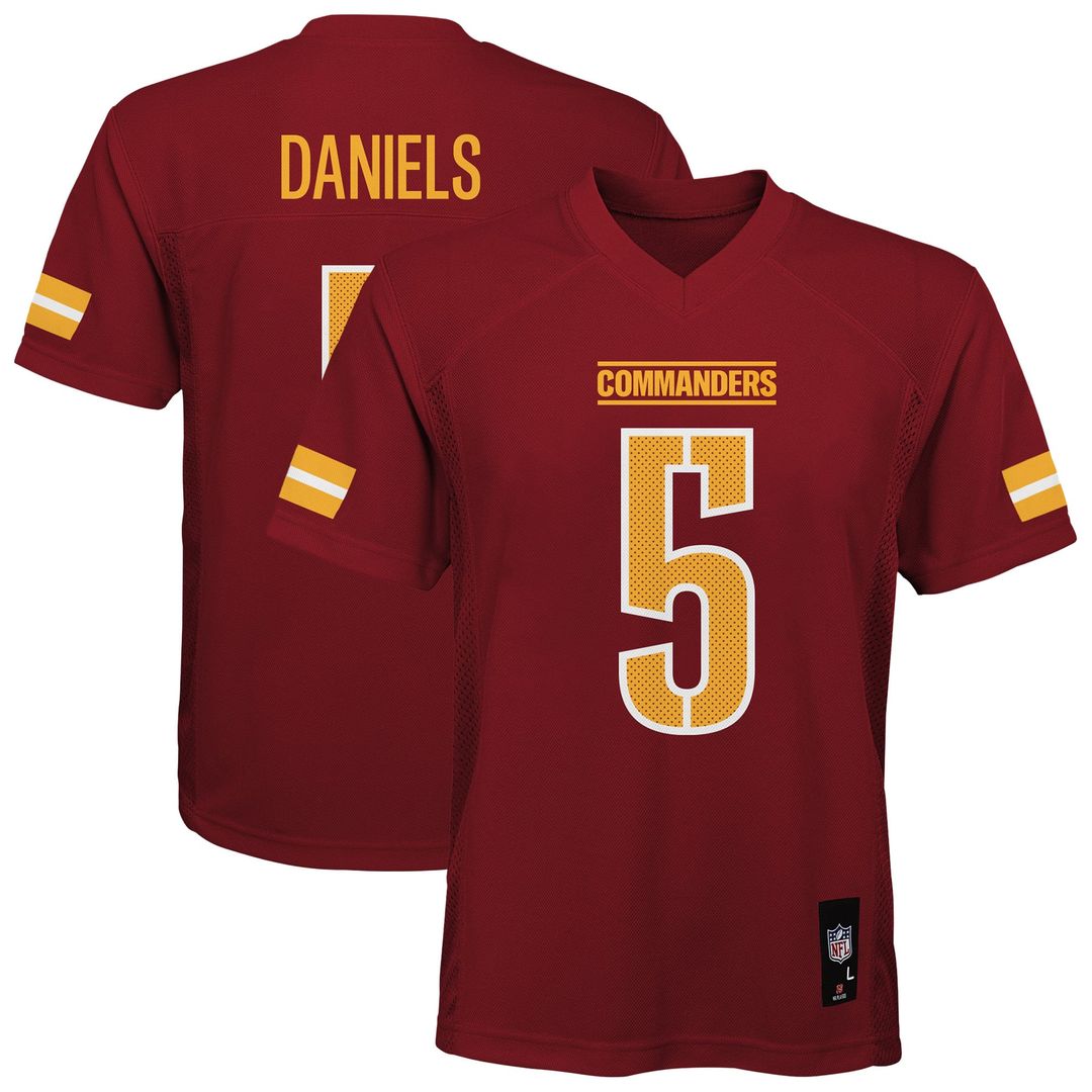 Jayden Daniels Washington Commanders Youth Jersey - Burgundy