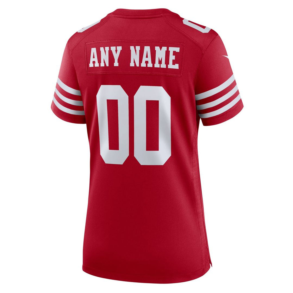 San Francisco 49ers Women's 80th Anniversary Custom Jersey - Scarlet