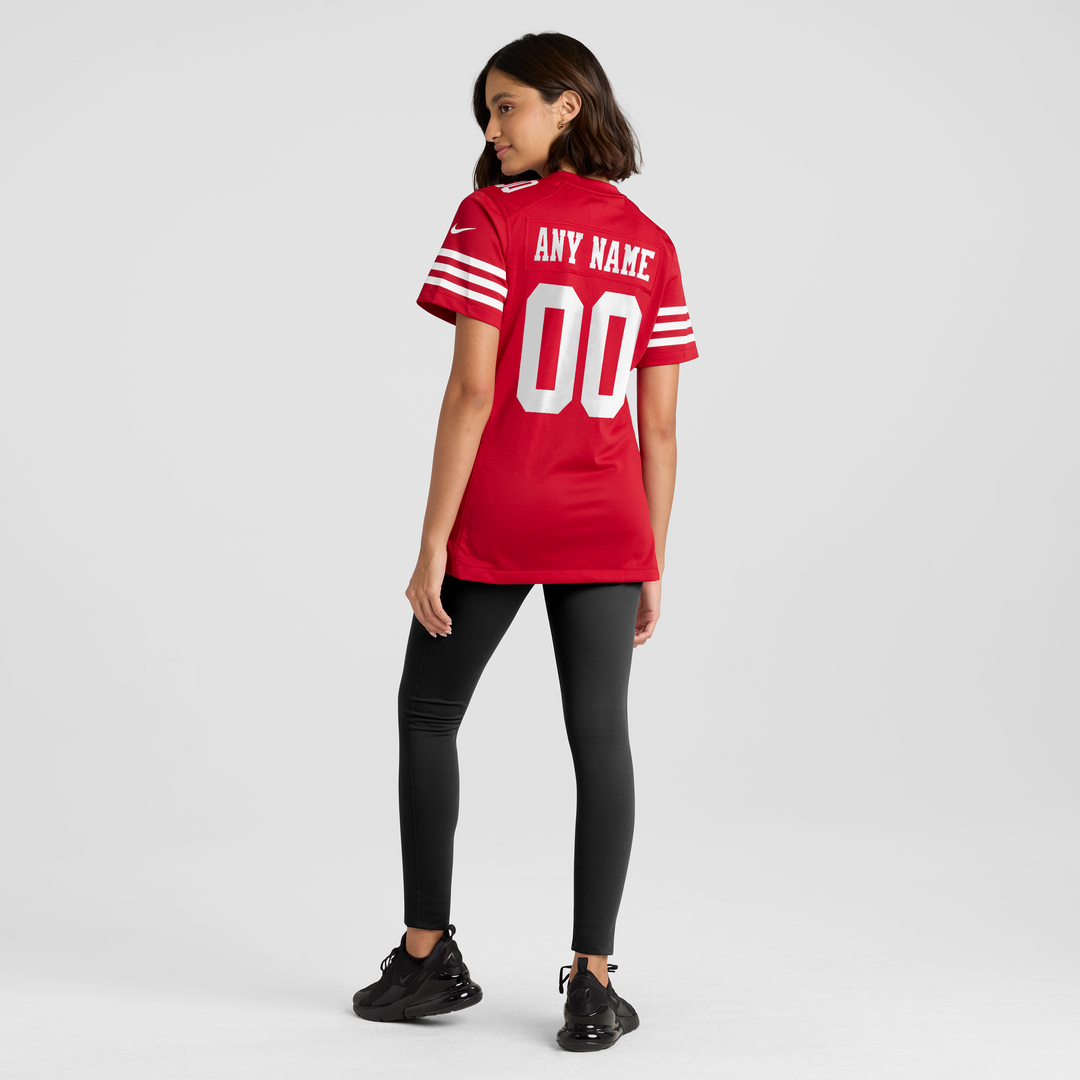 San Francisco 49ers Women's 80th Anniversary Custom Jersey - Scarlet