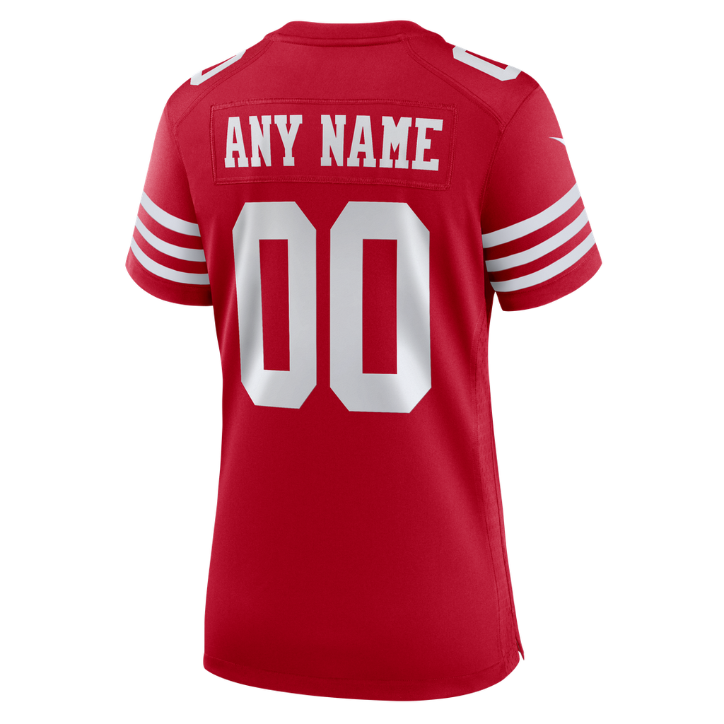 San Francisco 49ers Women's 80th Anniversary Custom Jersey - Scarlet