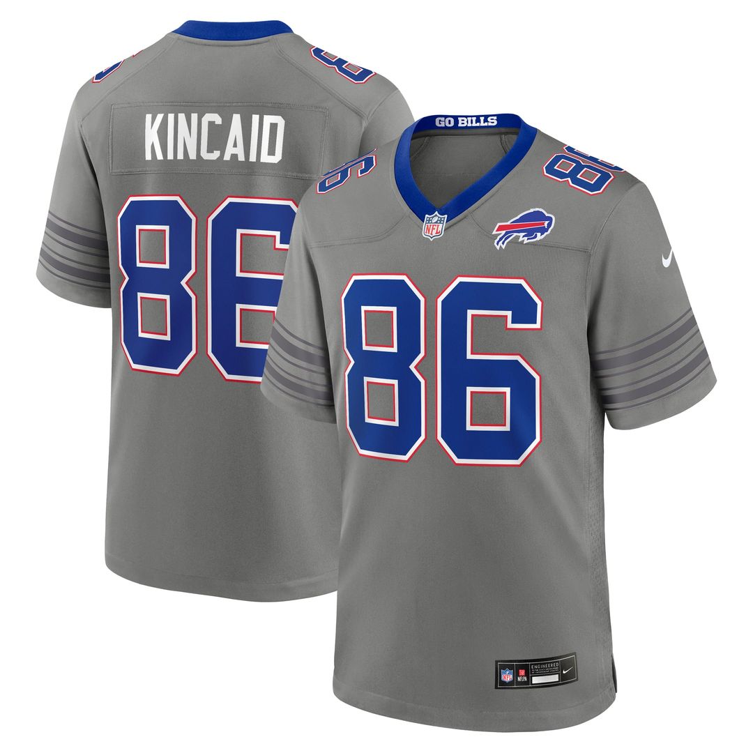 Dalton Kincaid Buffalo Bills Nickel City Jersey - Gray