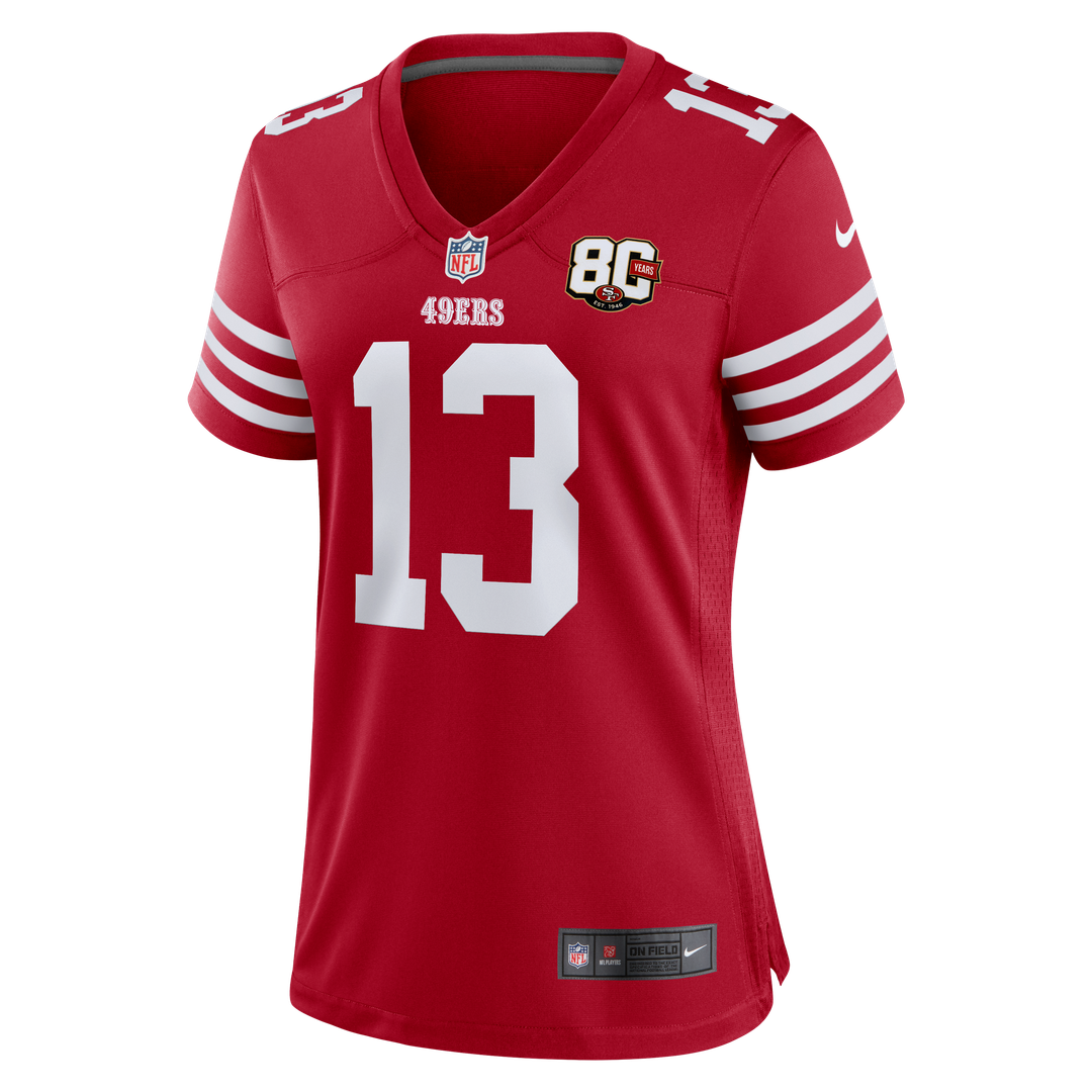 Brock Purdy San Francisco 49ers Women's 80th Anniversary Jersey - Scarlet