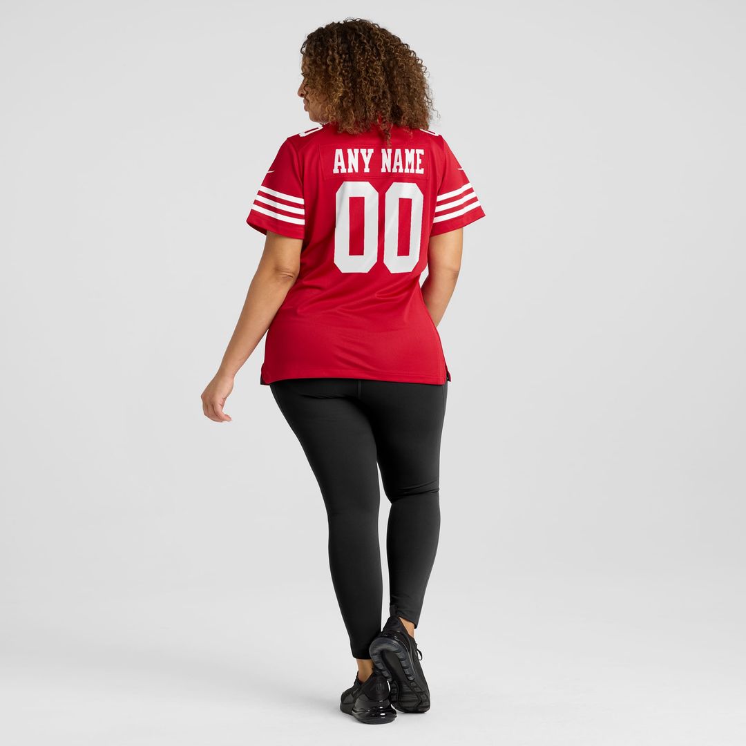 San Francisco 49ers Women's 80th Anniversary Custom Jersey - Scarlet