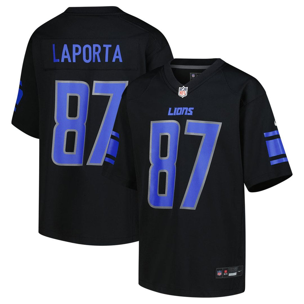 Sam LaPorta Detroit Lions Youth Jersey - Black