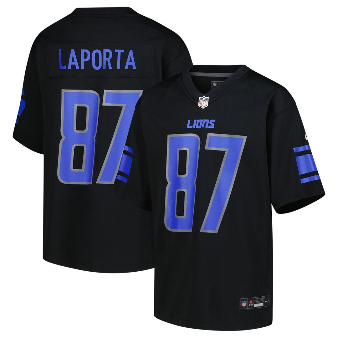 Sam LaPorta Detroit Lions Youth Jersey - Black