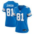 Calvin Johnson Detroit Lions Women's Team Retired Jersey - Blue